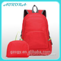 China Factory nylon fodable backpack, nylon folding backpack bag into pouch